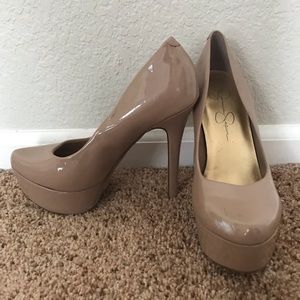 Tan Jessica Simpson heels, 6.5US